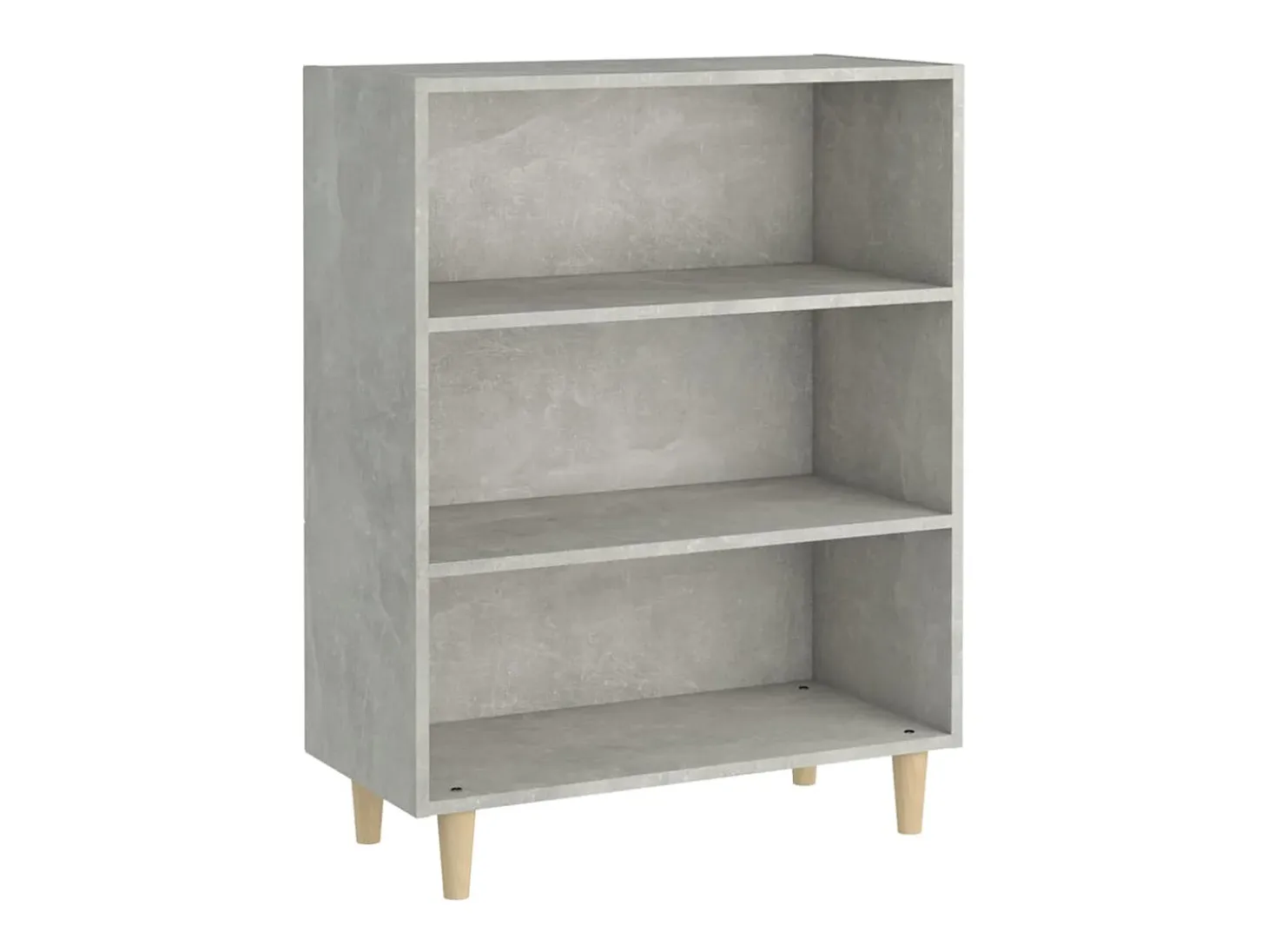 Aparador de madera contrachapada gris hormigón 69,5x32,5x90 cm
