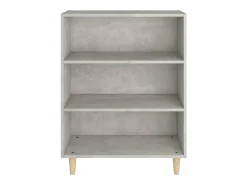 Aparador de madera contrachapada gris hormigón 69,5x32,5x90 cm