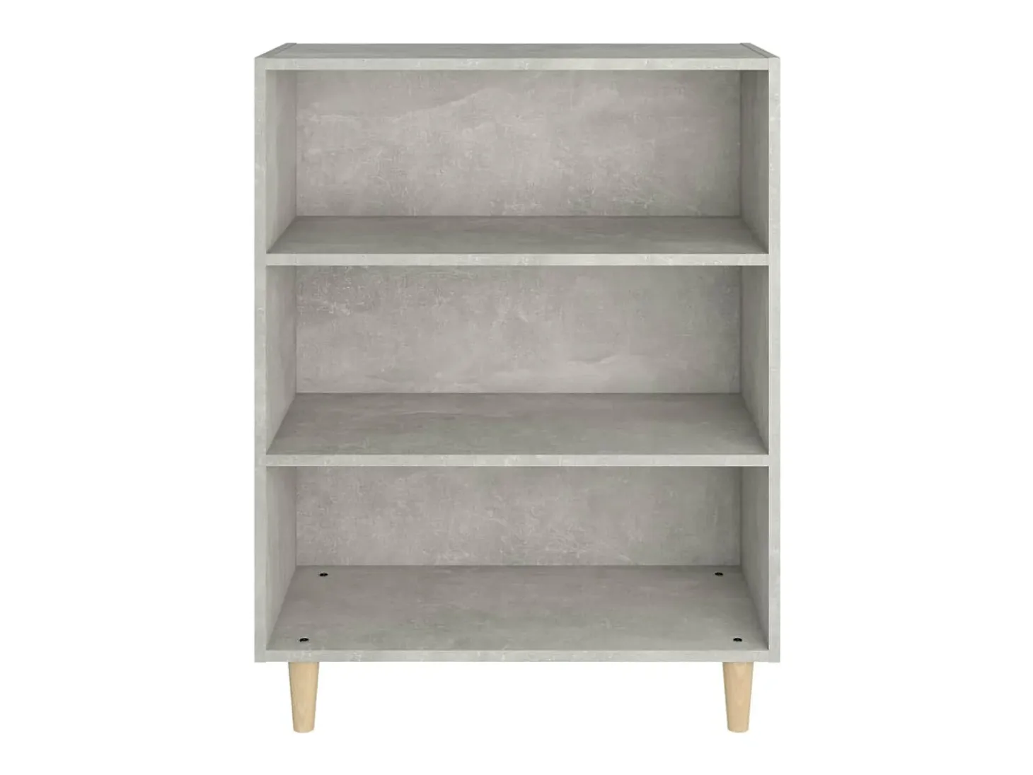 Aparador de madera contrachapada gris hormigón 69,5x32,5x90 cm