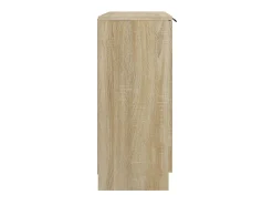 Aparador de madera contrachapada color roble Sonoma 60x30x70 cm ES19565
