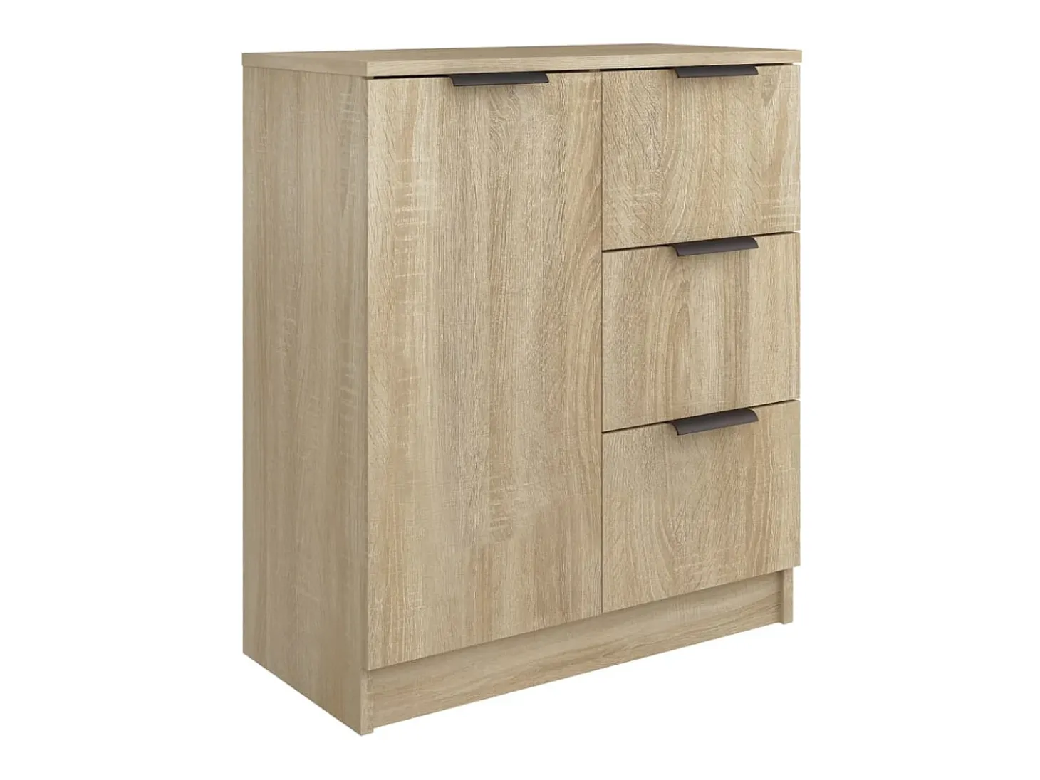 Aparador de madera contrachapada color roble Sonoma 60x30x70 cm ES19565