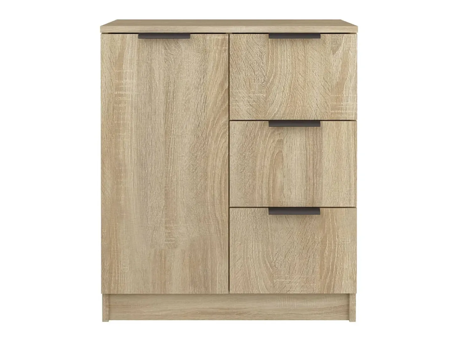 Aparador de madera contrachapada color roble Sonoma 60x30x70 cm ES19565