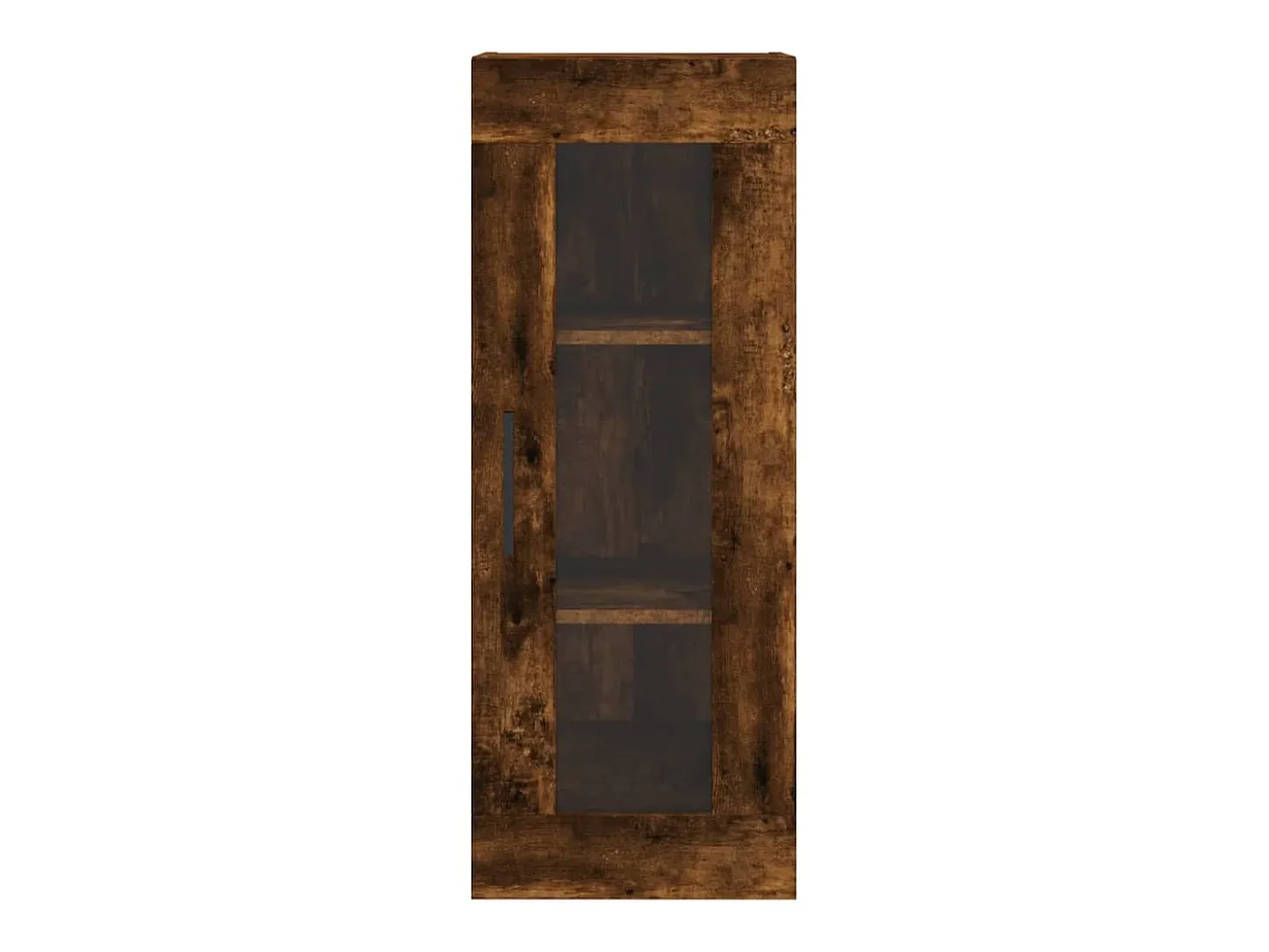 Aparador de madera contrachapada roble ahumado 34,5x34x180 cm