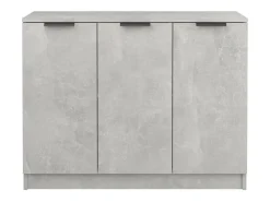 Aparador de madera contrachapada gris hormigón 90,5x30x70 cm