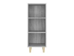 Aparador de madera contrachapada gris Sonoma 34,5x32,5x90 cm ES33706