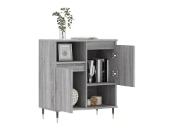 Aparador de madera contrachapada gris Sonoma 60x35x70 cm