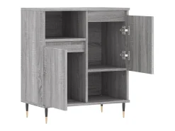Aparador de madera contrachapada gris Sonoma 60x35x70 cm