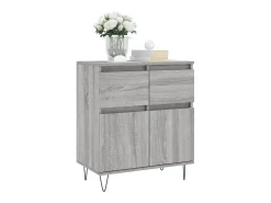 Aparador de madera contrachapada gris Sonoma 60x35x70 cm ES51314