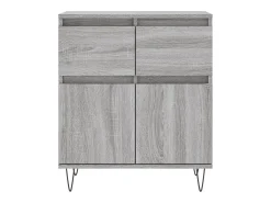 Aparador de madera contrachapada gris Sonoma 60x35x70 cm ES51314