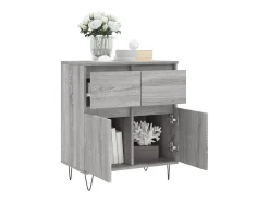 Aparador de madera contrachapada gris Sonoma 60x35x70 cm ES51314