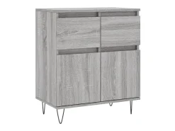 Aparador de madera contrachapada gris Sonoma 60x35x70 cm ES51314