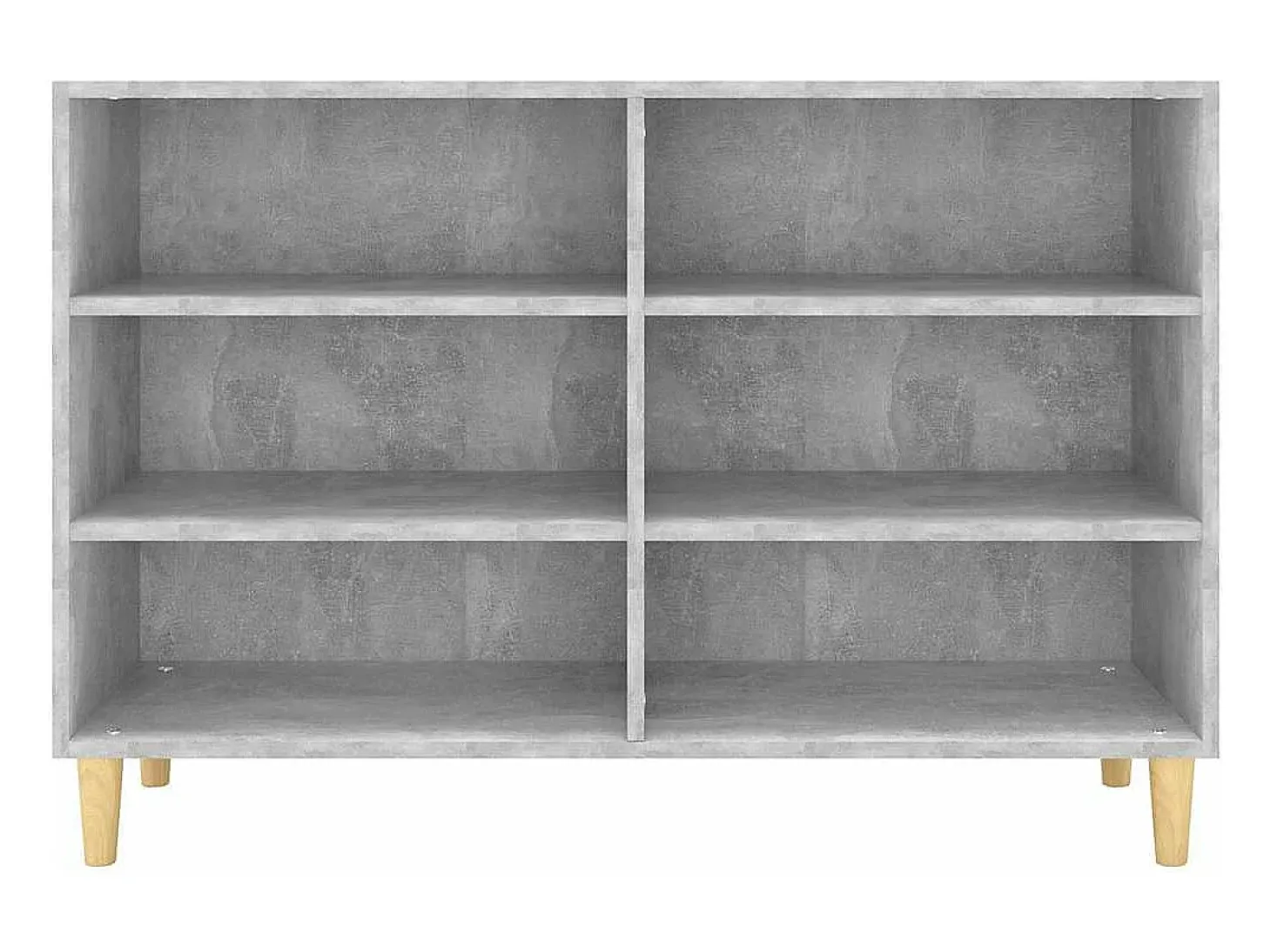 Aparador de madera contrachapada gris hormigón 103,5x35x70 cm