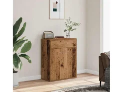 Aparador de madera contrachapada madera envejecida 60x30x75 cm