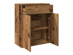 Aparador de madera contrachapada madera envejecida 60x30x75 cm