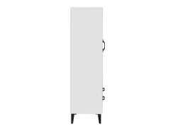 Aparador de madera contrachapada blanco 70x31x115 cm
