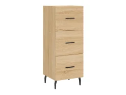 Aparador de madera contrachapada roble Sonoma 34,5x34x180 cm ES26381
