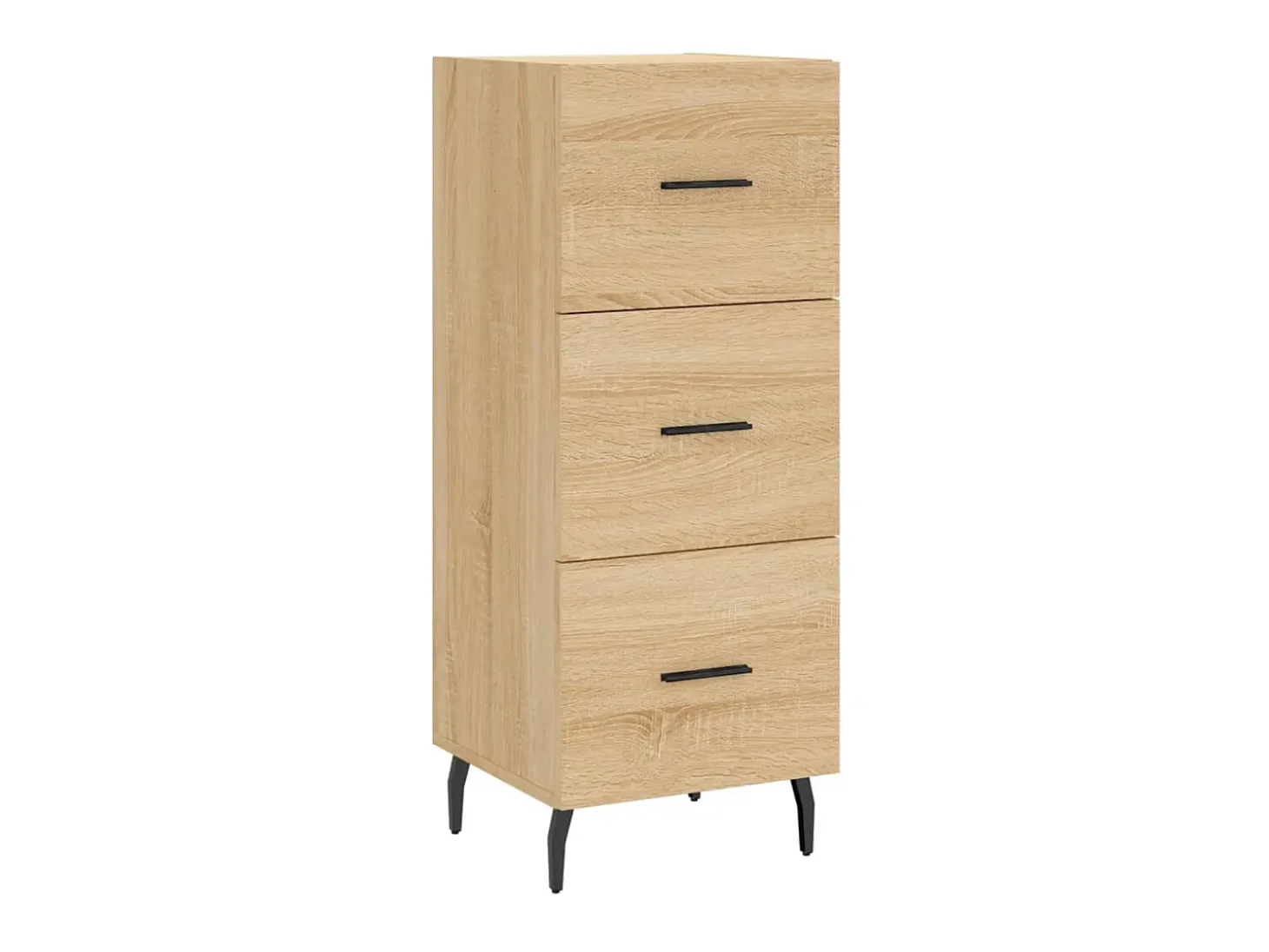 Aparador de madera contrachapada roble Sonoma 34,5x34x180 cm ES26381