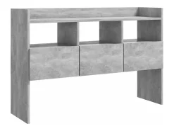 Aparador de madera contrachapada gris hormigón 105x30x70 cm