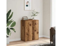 Aparador de madera contrachapada madera envejecida 60x30x75 cm
