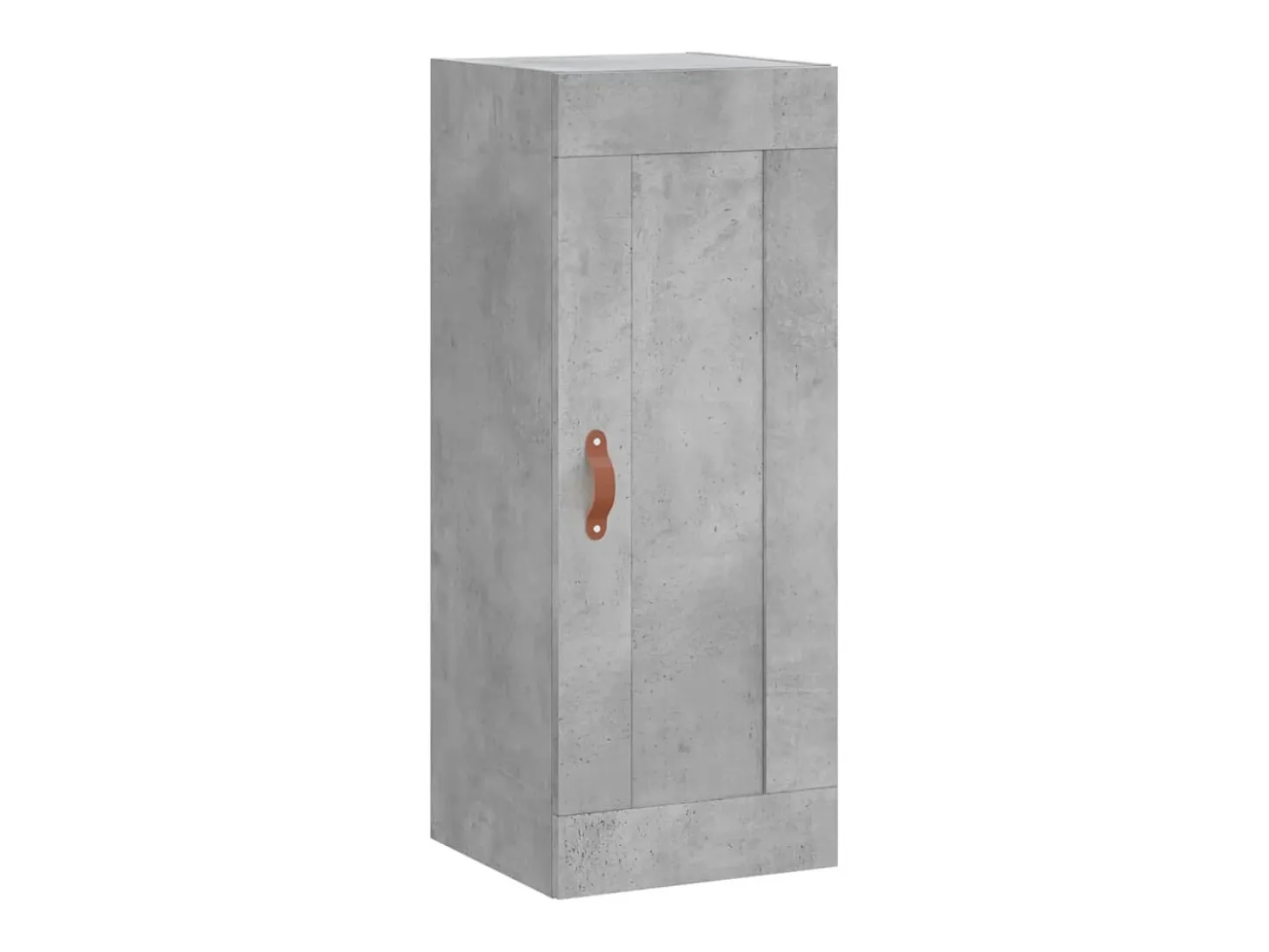 Aparador de madera contrachapada gris hormigón 34,5x34x180 cm