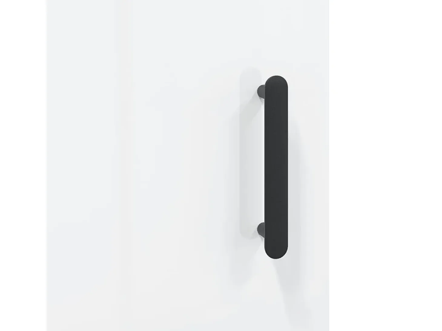 Aparador de madera contrachapada blanco brillante 34,5x34x90 cm