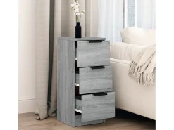 Aparador de madera contrachapada gris Sonoma 30x30x70 cm ES82226