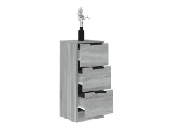 Aparador de madera contrachapada gris Sonoma 30x30x70 cm ES82226
