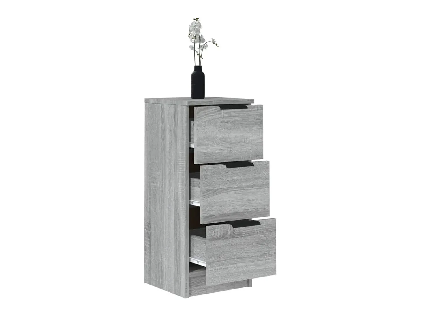 Aparador de madera contrachapada gris Sonoma 30x30x70 cm ES82226