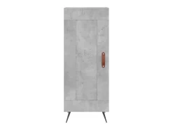 Aparador de madera contrachapada gris hormigón 34,5x34x180 cm