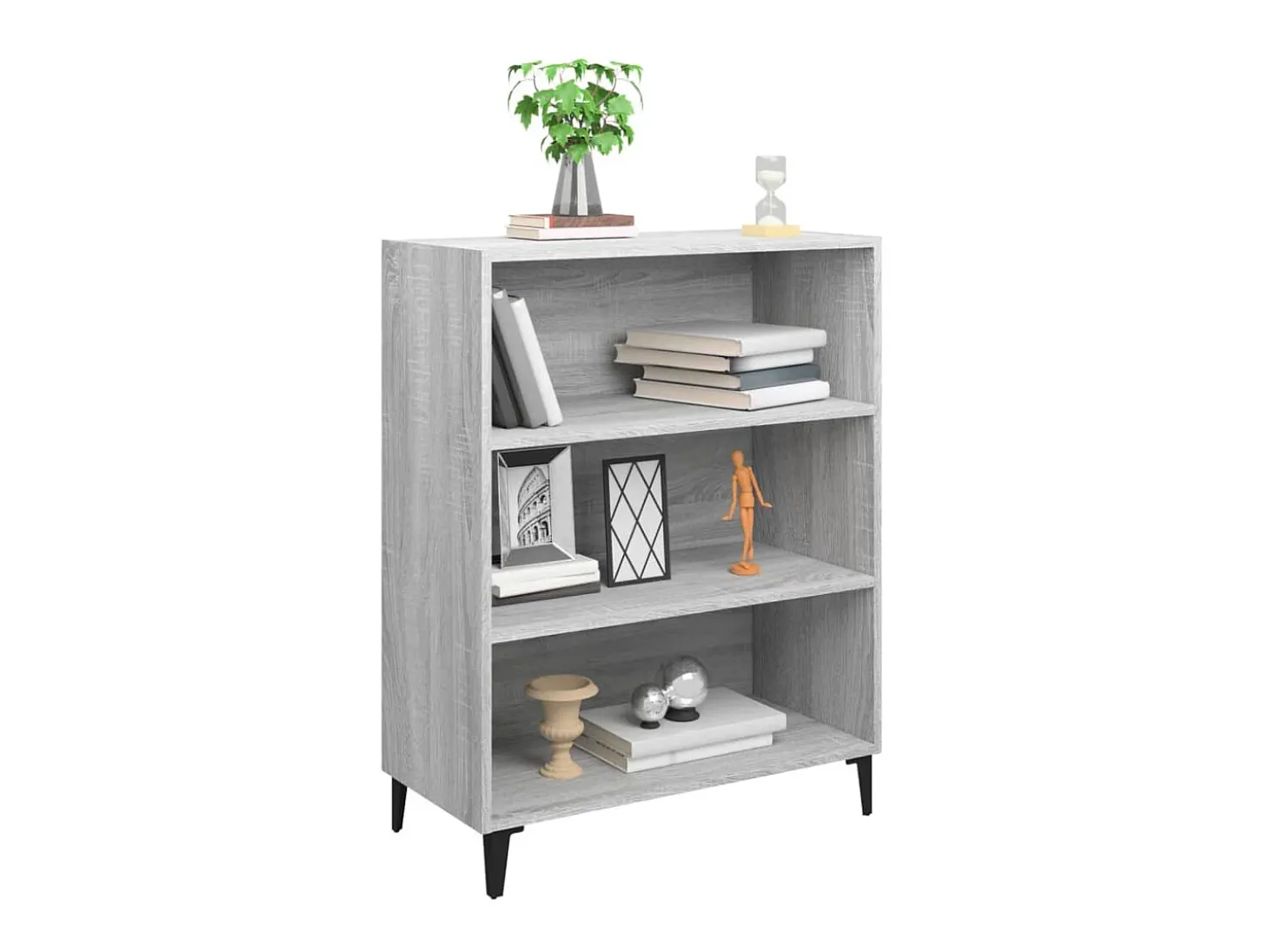 Aparador de madera contrachapada gris Sonoma 69,5x32,5x90 cm ES88374