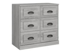 Aparador de madera contrachapada gris Sonoma 70x35,5x67,5 cm