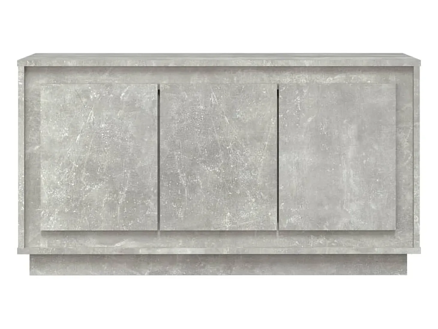 Aparador de madera contrachapada gris hormigón 102x35x55 cm