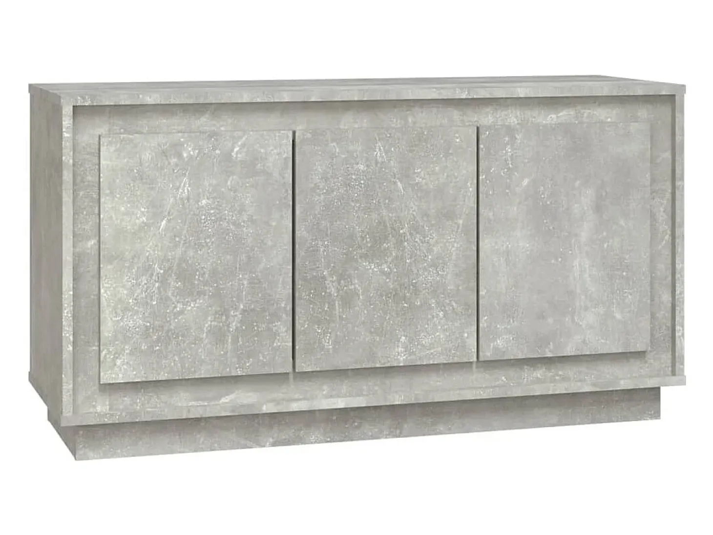 Aparador de madera contrachapada gris hormigón 102x35x55 cm