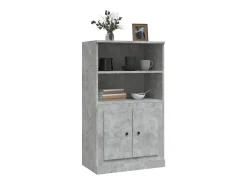 Aparador de madera contrachapada gris hormigón 60x35,5x103,5 cm ES847140
