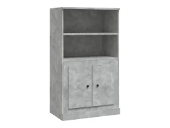 Aparador de madera contrachapada gris hormigón 60x35,5x103,5 cm ES847140