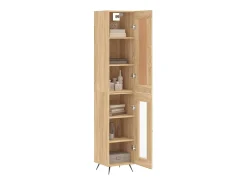 Aparador de madera contrachapada roble Sonoma 34,5x34x180 cm