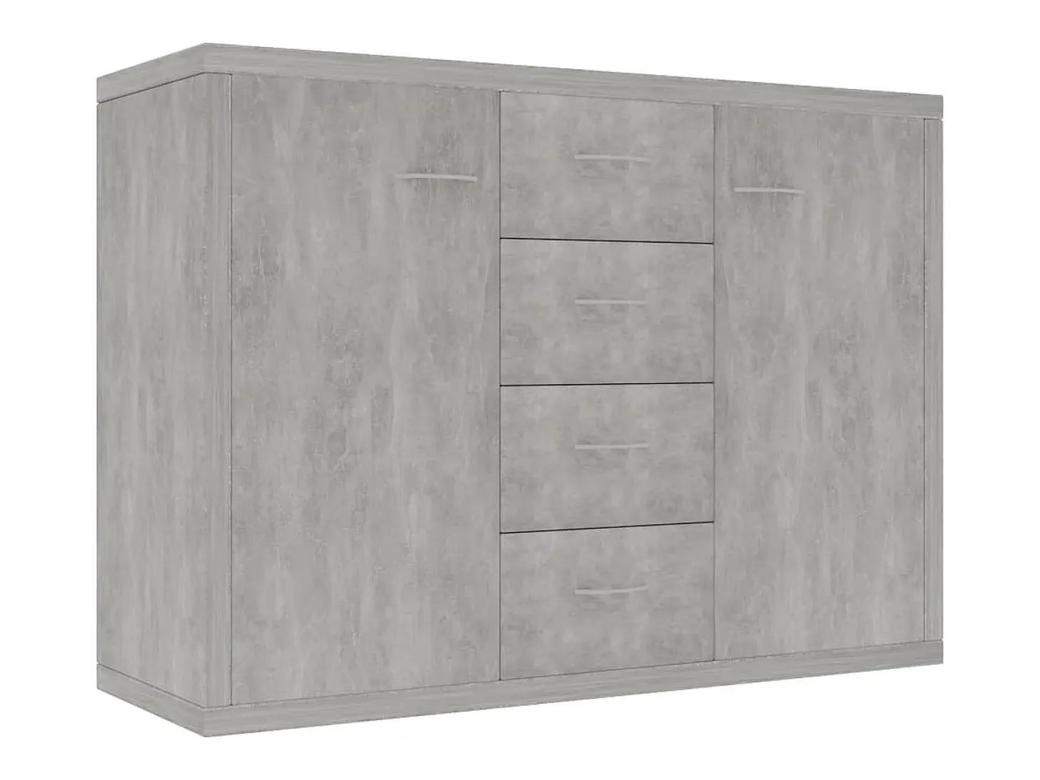 Aparador de madera contrachapada gris hormigón 88x30x65 cm