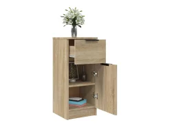 Aparador de madera contrachapada roble Sonoma 30x30x70 cm