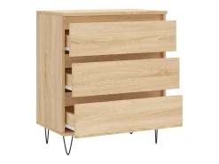 Aparador de madera contrachapada roble Sonoma 60x35x70 cm
