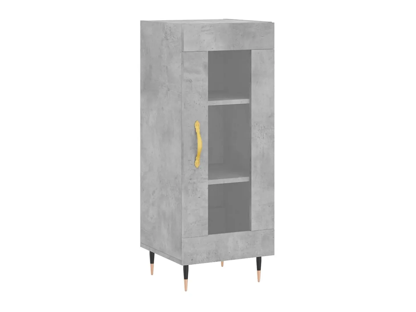 Aparador de madera contrachapada gris hormigón 34,5x34x90 cm ES18043