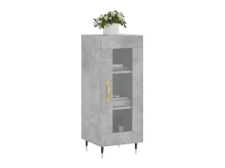 Aparador de madera contrachapada gris hormigón 34,5x34x90 cm ES18043
