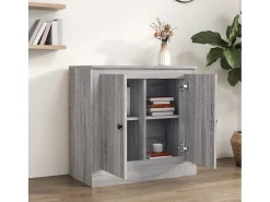 Aparador de madera contrachapada gris Sonoma 70x35,5x67,5 cm ES71748