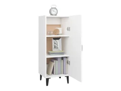 Aparador de madera contrachapada blanco 34,5x34x90 cm