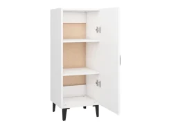 Aparador de madera contrachapada blanco 34,5x34x90 cm
