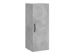 Aparador de madera contrachapada gris hormigón 34,5x34x180 cm ES51931