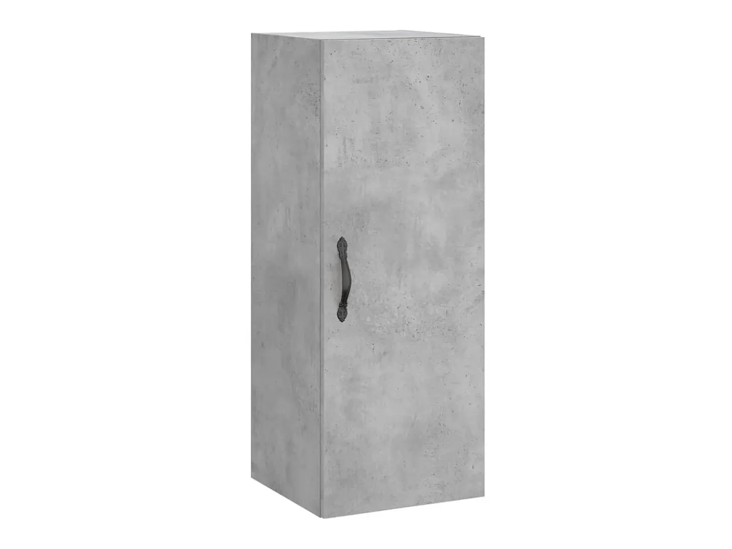 Aparador de madera contrachapada gris hormigón 34,5x34x180 cm ES51931