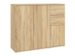 Aparador de madera contrachapada roble Sonoma 91x29,5x75 cm ES57295