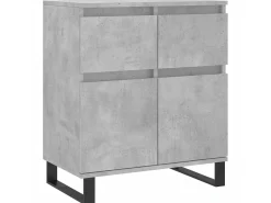 Aparador de madera contrachapada gris hormigón 60x35x70 cm ES59232