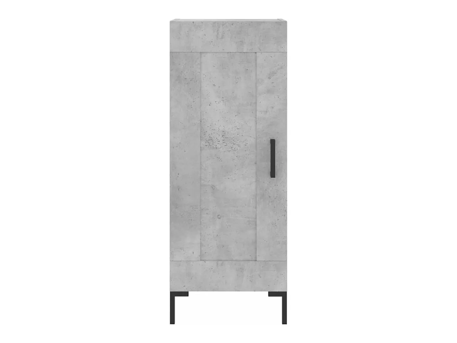 Aparador de madera contrachapada gris hormigón 34,5x34x90 cm