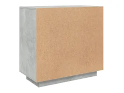 Aparador de madera contrachapada gris hormigón 80x40x75 cm ES21408